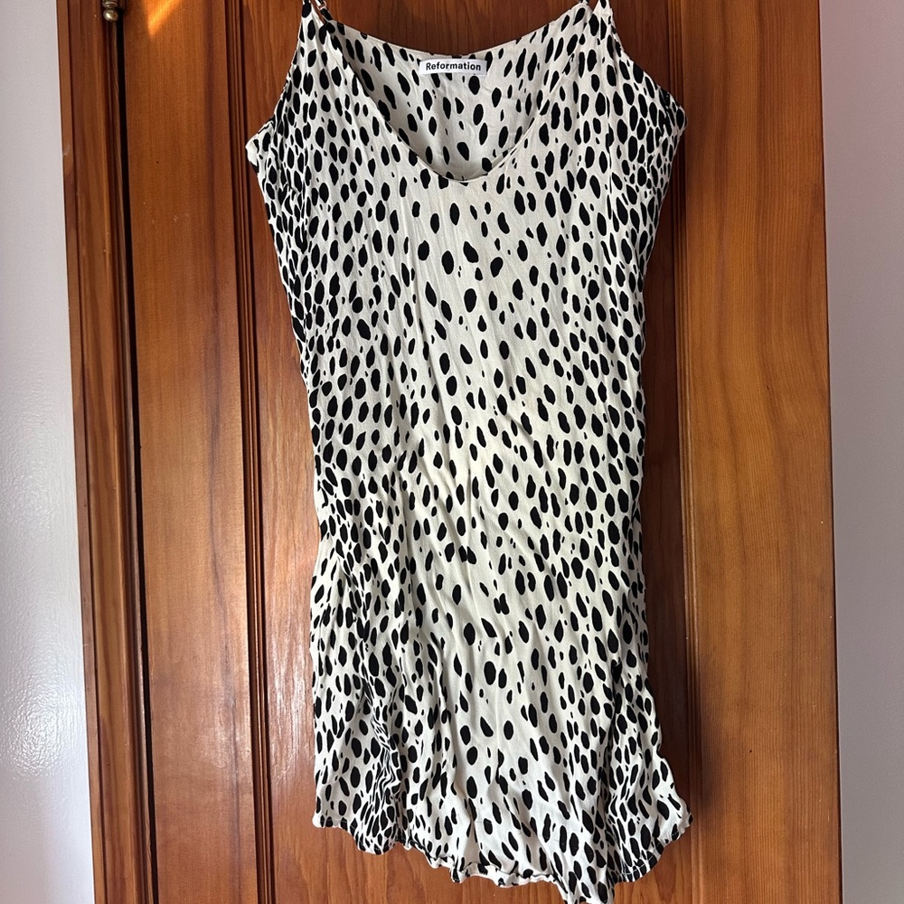 Reformation Ventura Cheetah Slip Dress